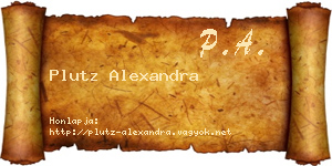 Plutz Alexandra névjegykártya