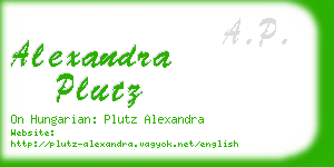 alexandra plutz business card